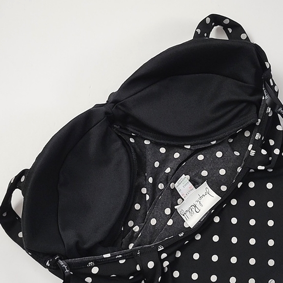 Joseph Ribkoff Women's Black Sleeveless Top White Polka Dots Size 10 - Picture 8 of 15